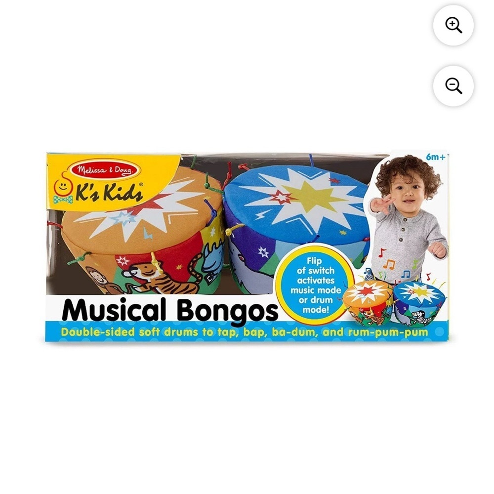 Melissa & Doug K's Kids Safari Animal Musical Bongos
